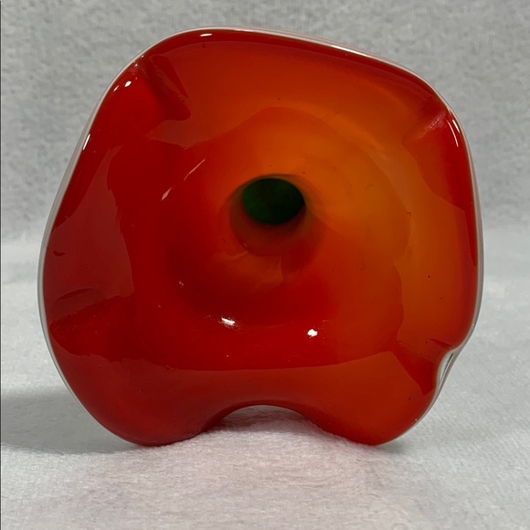 Murano Glass Flower Vase Handcrafted Jack In The Pulpit - Picture 6 of 10